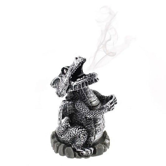 Something Different Wholesale - Silver Dragon Incense Cone Holder