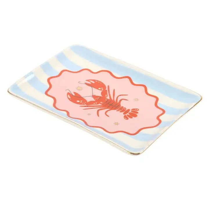 Something Different Wholesale - Striped Lobster Coastal Trinket Dish