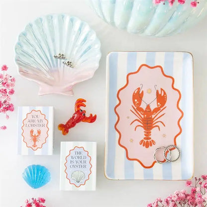 Something Different Wholesale - Striped Lobster Coastal Trinket Dish