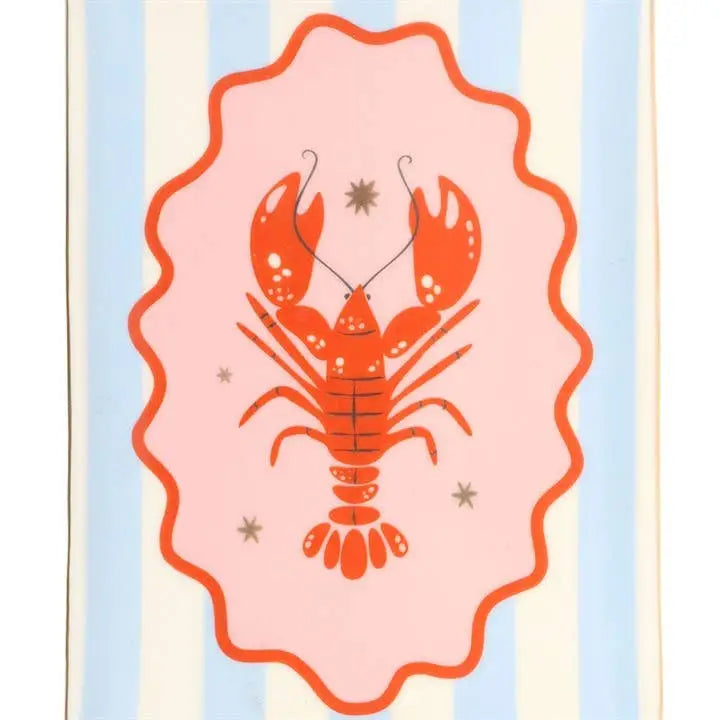 Something Different Wholesale - Striped Lobster Coastal Trinket Dish