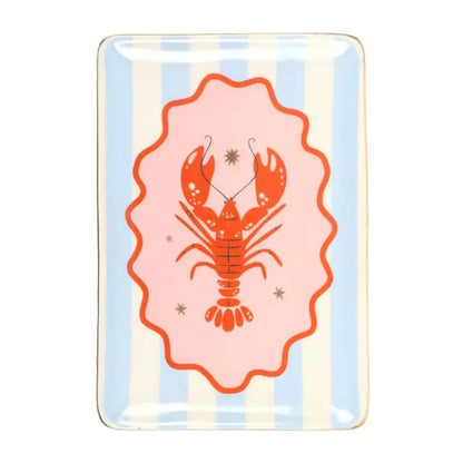 Something Different Wholesale - Striped Lobster Coastal Trinket Dish