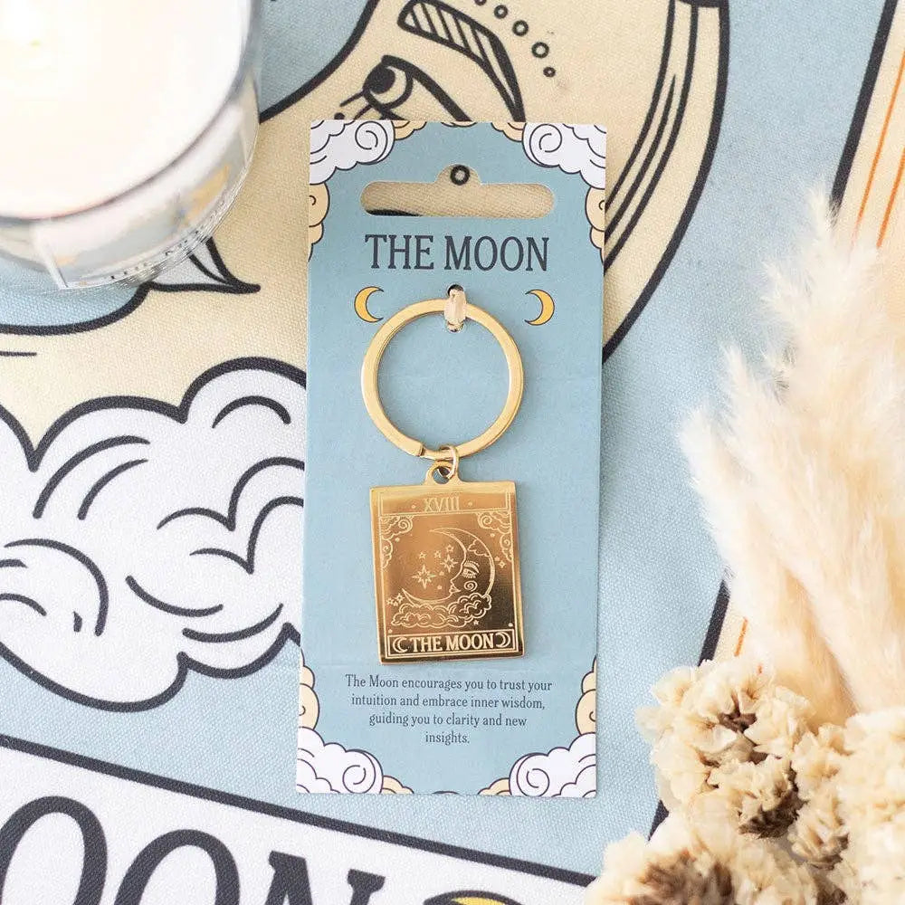 Something Different Wholesale - The Moon Vintage Tarot Card Keyring