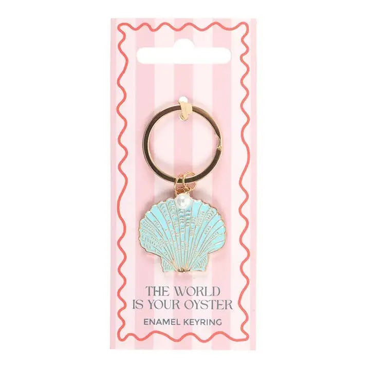 Something Different Wholesale - The World is Your Oyster Beachy Coastal Keyring