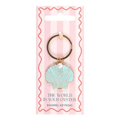 Something Different Wholesale - The World is Your Oyster Beachy Coastal Keyring