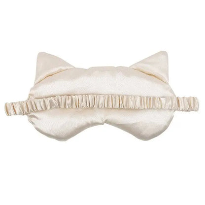 Something Different Wholesale - White Cat Face Satin Eye Mask