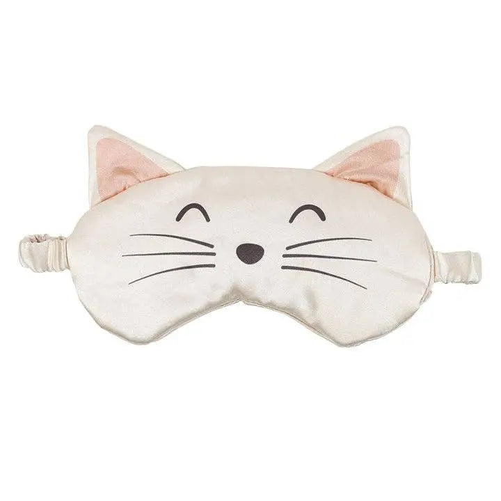 Something Different Wholesale - White Cat Face Satin Eye Mask
