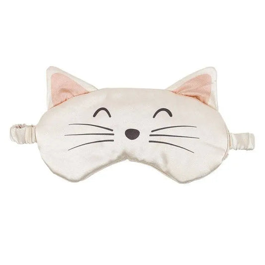Something Different Wholesale - White Cat Face Satin Eye Mask