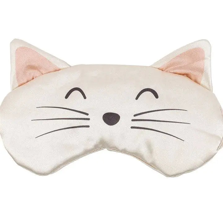 Something Different Wholesale - White Cat Face Satin Eye Mask