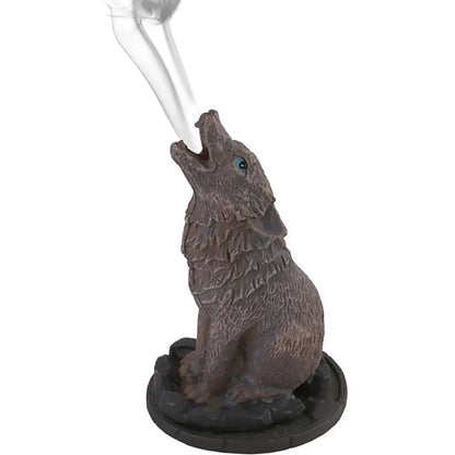 Something Different Wholesale - Wolf Incense Cone Holder by Lisa Parker