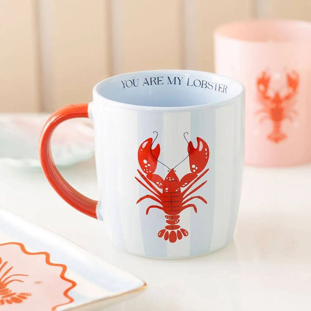 Something Different Wholesale - You Are My Lobster Coastal Striped Mug