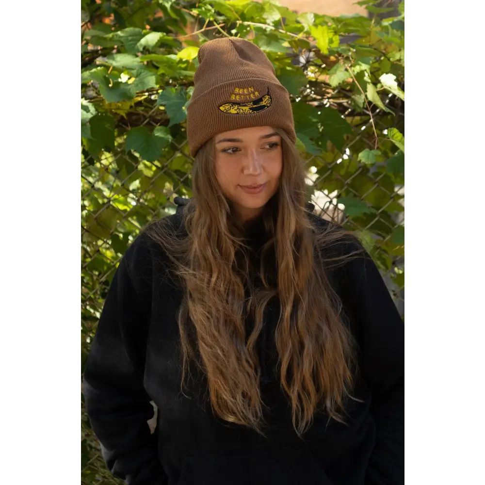 Been Better (Banana) Beanie - Forest Green