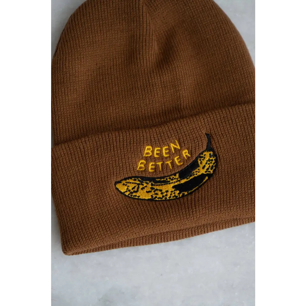Been Better (Banana) Beanie - Forest Green