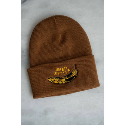 Been Better (Banana) Beanie - Forest Green