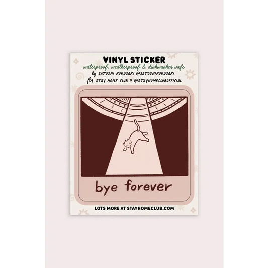 Bye Forever (UFO Cat) Vinyl Sticker - PABOOM