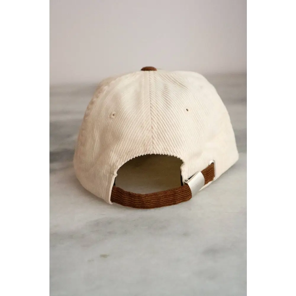 Stay Home Club - Frequent Crier Patched Corduroy Dad Hat Vanilla / Chocolate