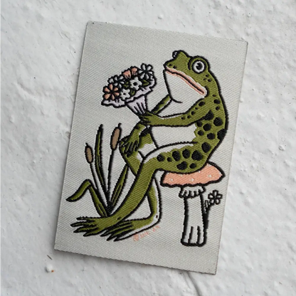 Froggy Bouquet - Woven Sticky Patch - PABOOM