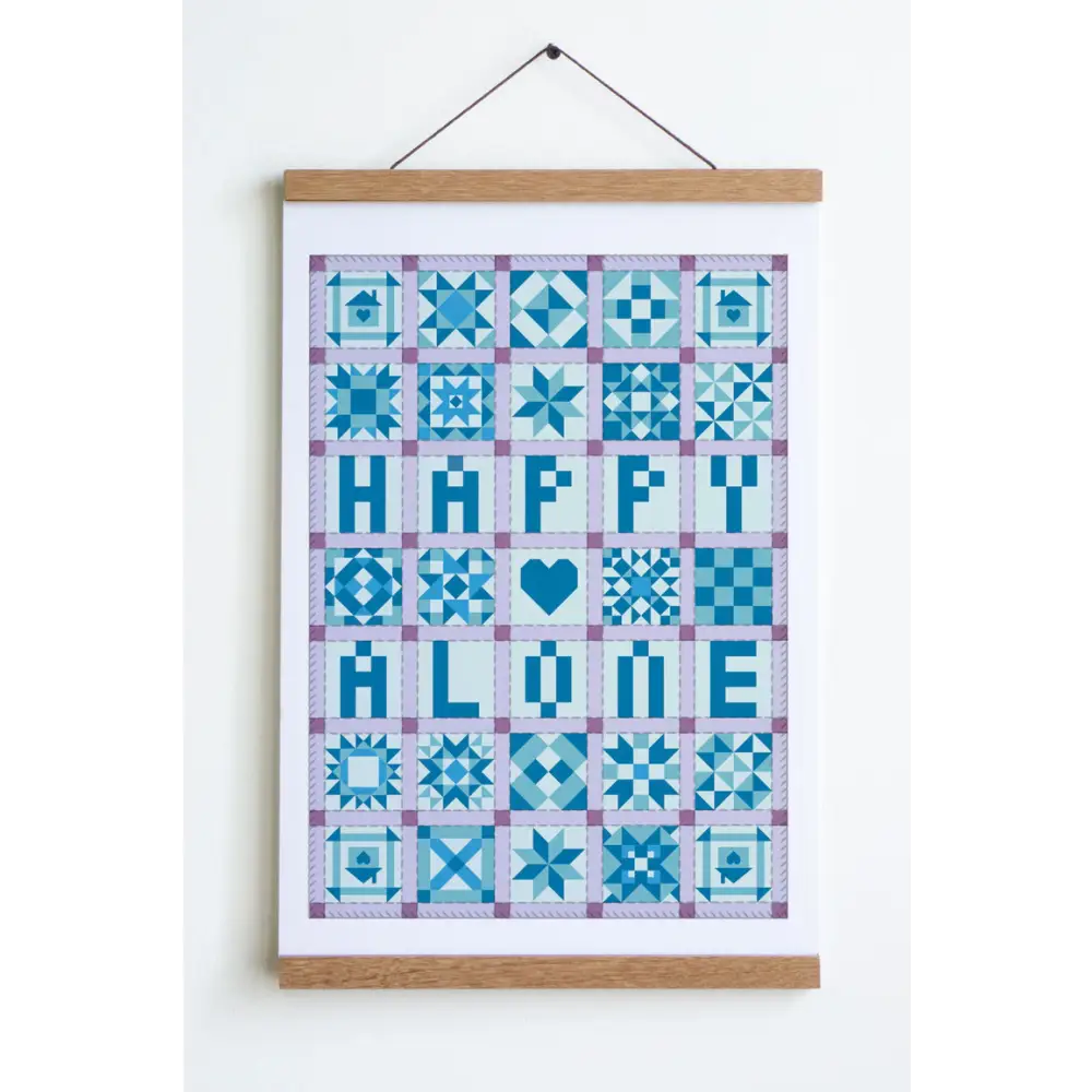 Happy Alone Patchwork Print - PABOOM
