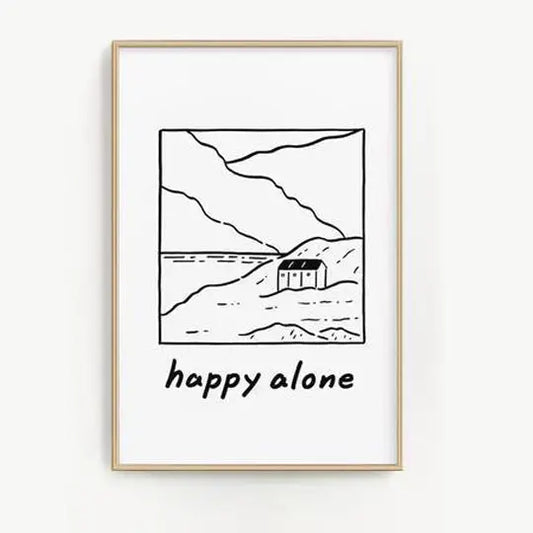 Happy Alone Print - PABOOM