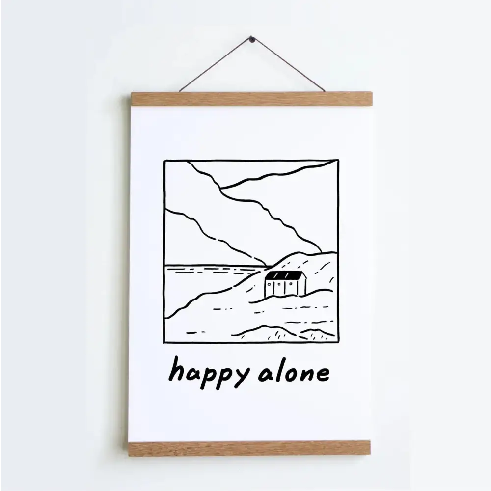 Happy Alone Print - PABOOM