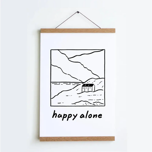 Happy Alone Print - PABOOM