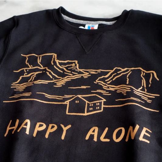 Happy Alone Sweatshirt - Black