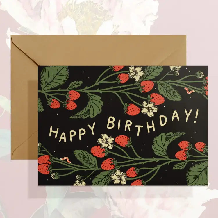 Happy Birthday (Strawberries) Card - PABOOM