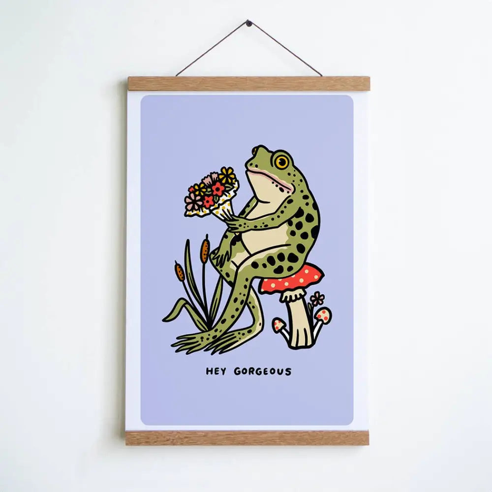 Stay Home Club - Hey Gorgeous Print Green Gradient / Large - 12’’ x 18’’