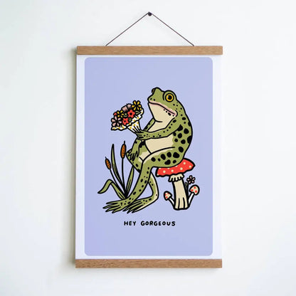 Stay Home Club - Hey Gorgeous Print Green Gradient / Large - 12’’ x 18’’