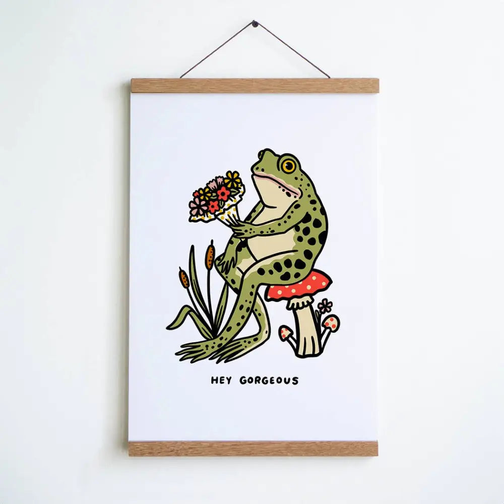 Stay Home Club - Hey Gorgeous Print Green Gradient / Large - 12’’ x 18’’