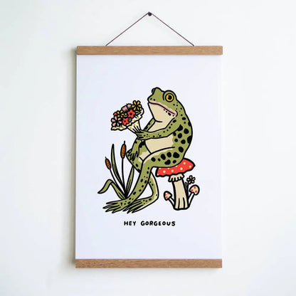 Stay Home Club - Hey Gorgeous Print Green Gradient / Large - 12’’ x 18’’