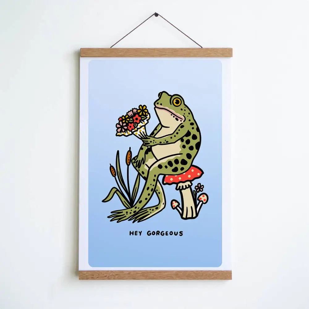 Stay Home Club - Hey Gorgeous Print Green Gradient / Large - 12’’ x 18’’