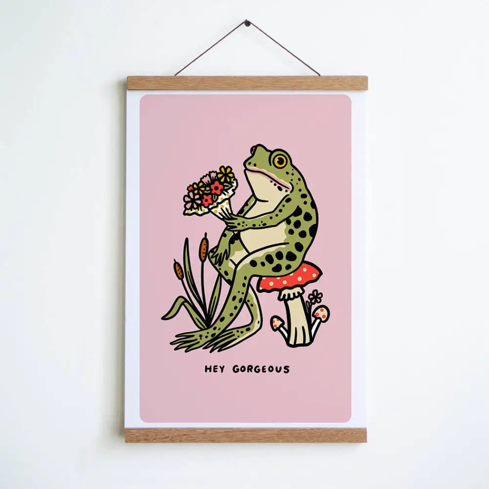 Stay Home Club - Hey Gorgeous Print Green Gradient / Large - 12’’ x 18’’