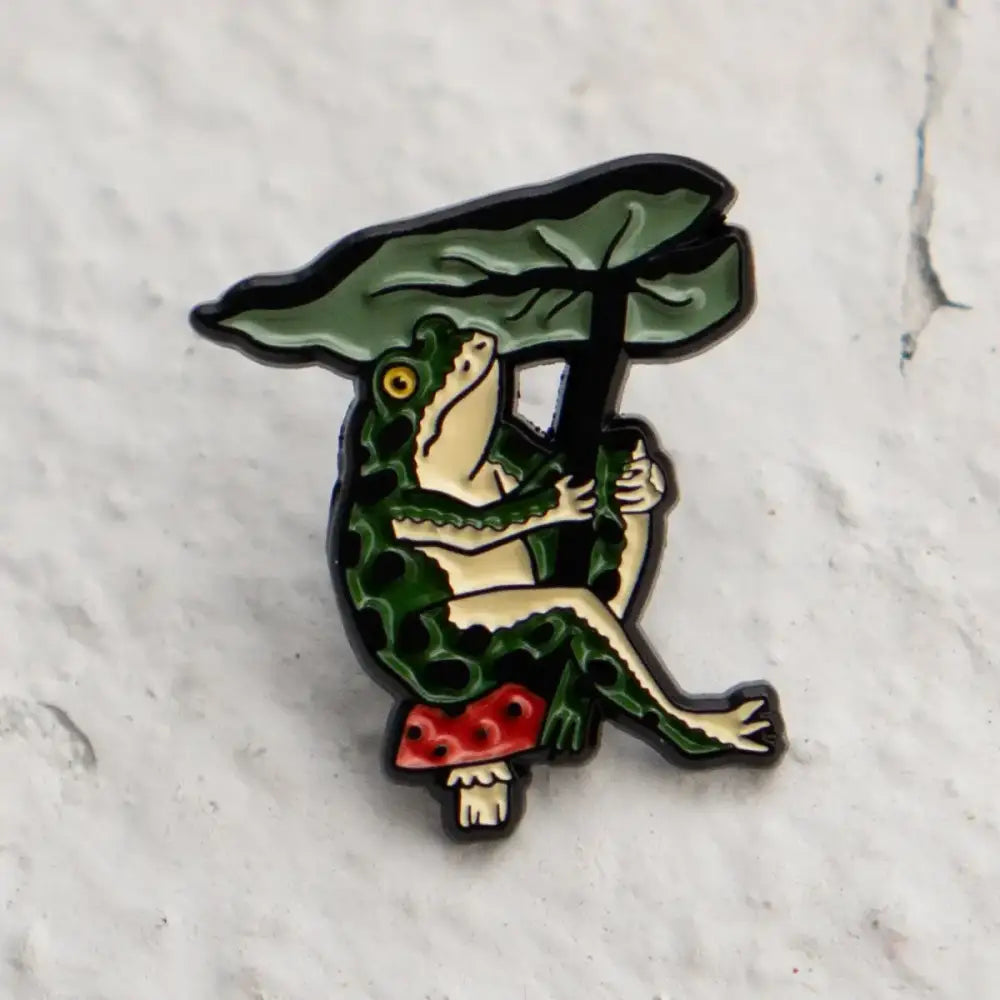 Leaf Umbrella Lapel Pin - PABOOM