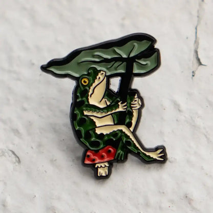 Leaf Umbrella Lapel Pin - PABOOM