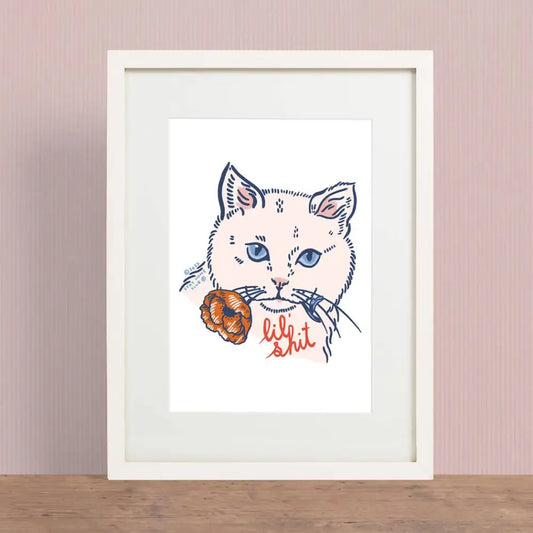 Stay Home Club - Lil’ Shit (Cat) Print Large - 12’’ x 18’’