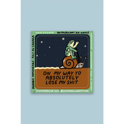 Stay Home Club - Lose My Shit Sticker | Waterproof Vinyl