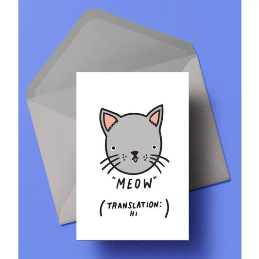 Meow (Hi) Card - PABOOM