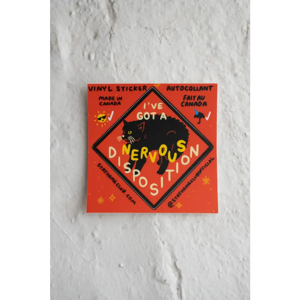 Stay Home Club - Nervous Disposition Vinyl Sticker