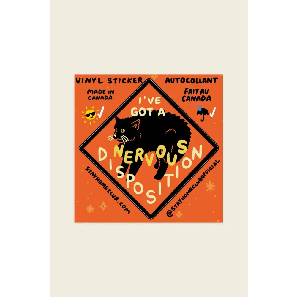 Stay Home Club - Nervous Disposition Vinyl Sticker