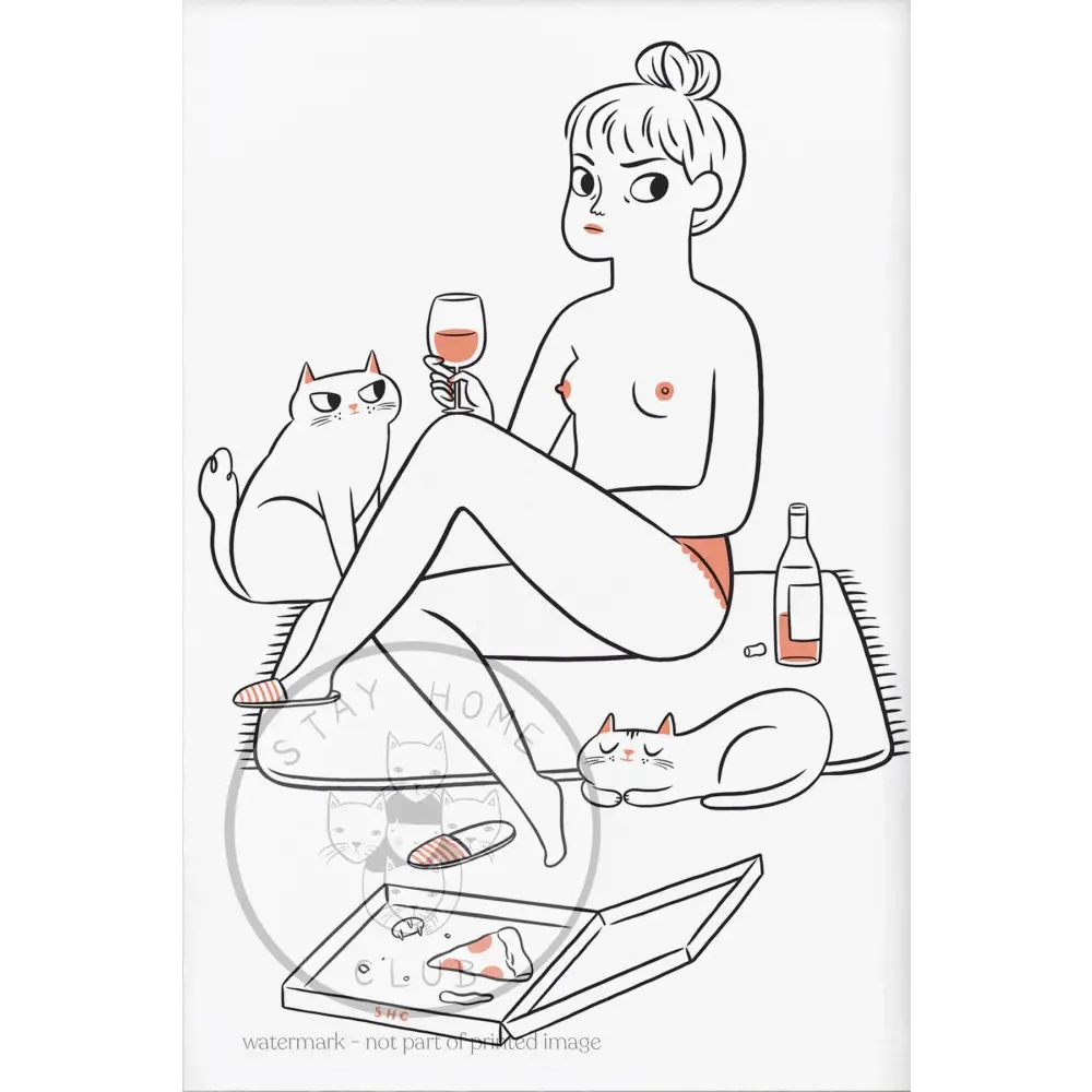 Stay Home Club - Night In Print Small - 8’’ x 10’’