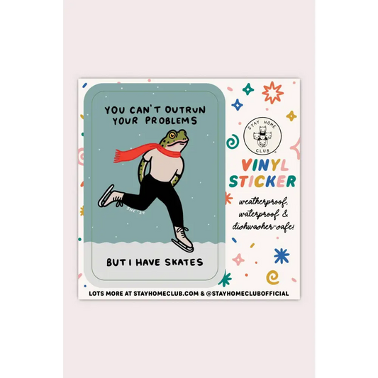 Outrun Your Problems Vinyl Sticker - PABOOM