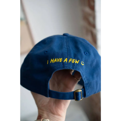 Stay Home Club - Qualms Front & Back Hat | Embroidered Dad Royal Blue