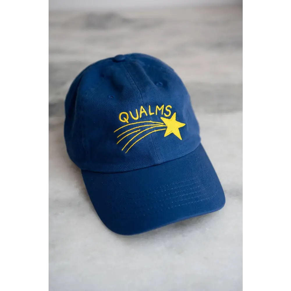Stay Home Club - Qualms Front & Back Hat | Embroidered Dad Royal Blue