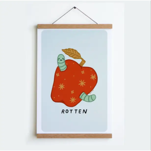 Rotten Apple Print Cloudy Blue - PABOOM