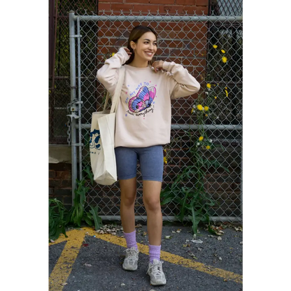Ruin Butterfly Sweatshirt Pink Salt - PABOOM
