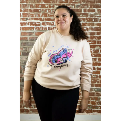 Ruin Butterfly Sweatshirt Pink Salt - PABOOM