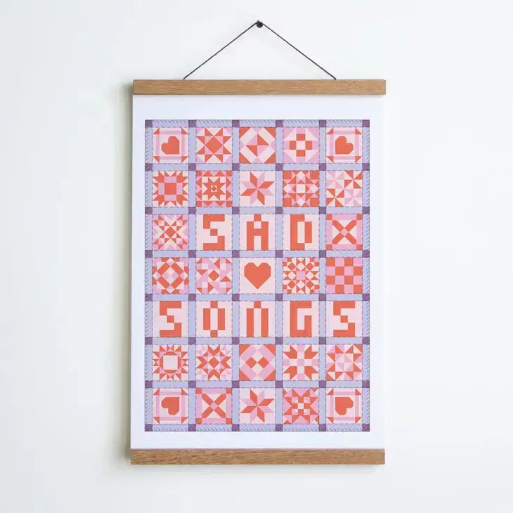Sad Songs Patchwork Print - PABOOM