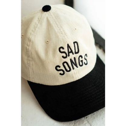 Stay Home Club - Sad Songs Two-Tone Corduroy Dad Hat | Embroidered Cord Vanilla / Licorice