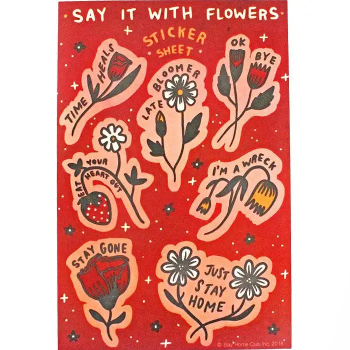 Say It With Flowers Sticker Sheet - PABOOM