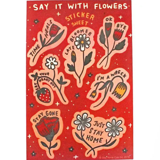 Say It With Flowers Sticker Sheet - PABOOM